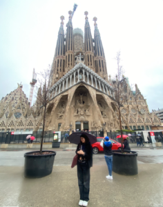 Vitoria Vieira at La Sagrada Familia in Barcelona, Spain